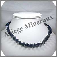 SODALITE - Collier Compos - Cubes 6 mm - 44 cm - A003