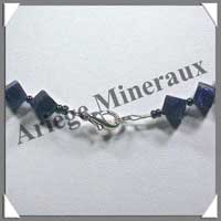 SODALITE - Collier Compos - Cubes 6 mm - 44 cm - A003
