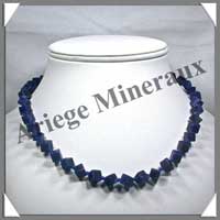 SODALITE - Collier Compos - Cubes 6 mm - 45 cm - A005