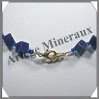 SODALITE - Collier Compos - Cubes 6 mm - 45 cm - A005