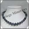 SODALITE - Collier Perles 12 mm - 46 cm - M001 Brsil
