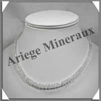 SPECTROLITE (Pierre de Lune Bleue) - Collier Compos - Soucoupes 4x2 mm - 43 cm - Z001