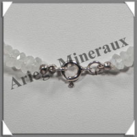 SPECTROLITE (Pierre de Lune Bleue) - Collier Compos - Soucoupes 7x4 mm - 45 cm - Z002