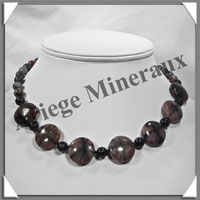 STAURODITE - Collier Compos - 7 Disques 20 mm - 45 cm - M003