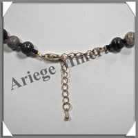 STAURODITE - Collier Compos - 3 Perles Baroques 25x20x10 mm - 42 cm - M005