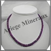 SUGILITE - Collier Compos - Disques 7x3 mm - 42 cm - M001