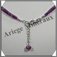SUGILITE - Collier Compos - Disques 7x3 mm - 42 cm - M001