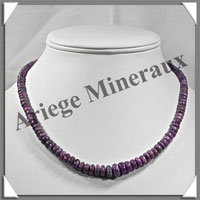 SUGILITE - Collier Compos - Disques 5  9 mm en dgrad - 42 cm - P002