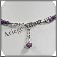 SUGILITE - Collier Compos - Disques 5  9 mm en dgrad - 42 cm - P002