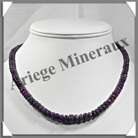 SUGILITE - Collier Compos - Disques 5  8 mm en dgrad - 42 cm - P003