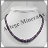 SUGILITE - Collier Compos - Disques 5  8 mm en dgrad - 42 cm - P004 Afrique du sud
