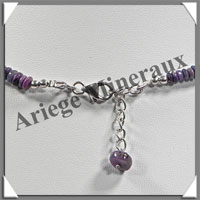 SUGILITE - Collier Compos - Disques 5  8 mm en dgrad - 42 cm - P004