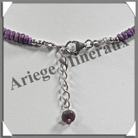 SUGILITE - Collier Compos - Disques 5  7 mm en dgrad - 42 cm - P005