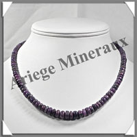 SUGILITE - Collier Compos - Disques 5  8 mm en dgrad - 42 cm - P006