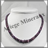 SUGILITE - Collier Compos - Disques 5  8 mm en dgrad - 42 cm - P007 Afrique du sud