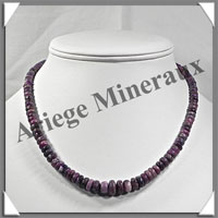 SUGILITE - Collier Compos - Disques 5  8 mm en dgrad - 42 cm - P007