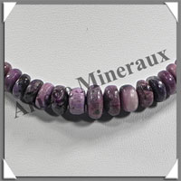 SUGILITE - Collier Compos - Disques 5  8 mm en dgrad - 42 cm - P007