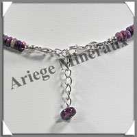 SUGILITE - Collier Compos - Disques 5  8 mm en dgrad - 42 cm - P007