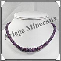 SUGILITE - Collier Compos - Disques 5  8 mm en dgrad - 42 cm - P008