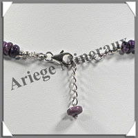 SUGILITE - Collier Compos - Disques 5  8 mm en dgrad - 42 cm - P008