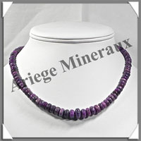 SUGILITE - Collier Compos - Disques 6  9 mm en dgrad - 42 cm - P009