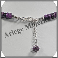 SUGILITE - Collier Compos - Disques 6  9 mm en dgrad - 42 cm - P009
