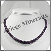 SUGILITE - Collier Compos - Disques 5  8 mm en dgrad - 42 cm - P010