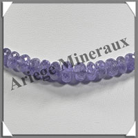 TANZANITE - Collier Disques Facets de 5  9 mm en Dgrad - 44 cm - M001