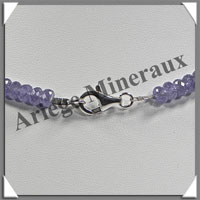 TANZANITE - Collier Disques Facets de 5  9 mm en Dgrad - 44 cm - M001