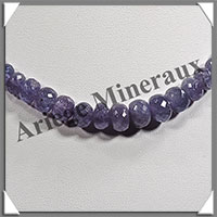 TANZANITE - Collier Disques Facets de 6  12 mm en Dgrad - 45 cm - M003