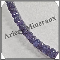 TANZANITE - Collier Disques Facets de 6  12 mm en Dgrad - 45 cm - M003