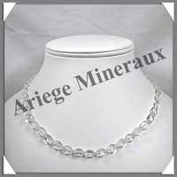 TOPAZE BLEUE - Collier Compos - Ovales 8x6 mm - 45 cm - M001