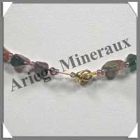 TOURMALINE Multicolore - Collier Compos - Nuggets 7  10 mm - 44 cm - C004