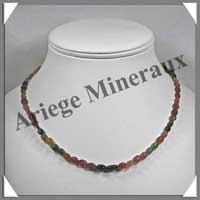 TOURMALINE Multicolore - Collier Compos - Olives 5 mm - 44 cm - C008