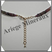 TOURMALINE Multicolore - Collier Compos - Disques Facets 6x3 mm - 42 cm - M001