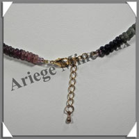 TOURMALINE Multicolore - Collier Compos - Disques Facets 6x3 mm - 42 cm - M002