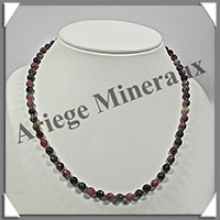 TOURMALINE Multicolore - Collier Perles Facetes 6 mm - 47 cm - M001