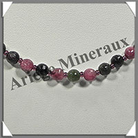TOURMALINE Multicolore - Collier Perles Facetes 6 mm - 47 cm - M001