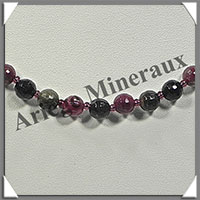 TOURMALINE Multicolore - Collier Perles Facetes 8 mm - 45 cm - M001