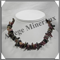 TOURMALINE Multicolore - Collier Baroque (Gros Morceaux) - 40 cm - M020