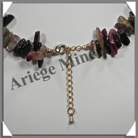 TOURMALINE Multicolore - Collier Baroque (Gros Morceaux) - 40 cm - M020