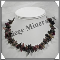 TOURMALINE Multicolore - Collier Baroque (Gros Morceaux) - 41 cm - M021