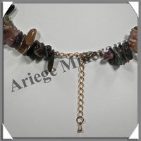 TOURMALINE Multicolore - Collier Baroque (Gros Morceaux) - 41 cm - M021