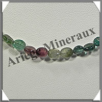 TOURMALINE Multicolore - Collier Compos - Olives 6x5 mm - 46 cm - M001