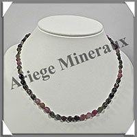 TOURMALINE Multicolore - Collier Compos - Olives 6x6 mm - 47 cm - M002