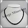 TOURMALINE NOIRE (Schorl) - Collier Perles Facets 8 mm - 50 cm - M002 Brsil