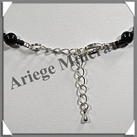 TOURMALINE NOIRE (Schorl) - Collier Perles 6 mm - 48 cm - M001