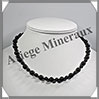 TOURMALINE NOIRE (Schorl) - Collier Perles 6  8 en altern - 45 cm - M002 Brsil