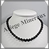 TOURMALINE NOIRE (Schorl) - Collier Perles 8 mm - 47 cm - M001 Brsil
