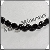 TOURMALINE NOIRE (Schorl) - Collier Perles 8 mm - 47 cm - M001